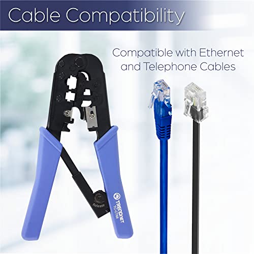 Pinza Crimpadora TRENDnet 8P RJ-45 y 6P RJ-12 RJ-11