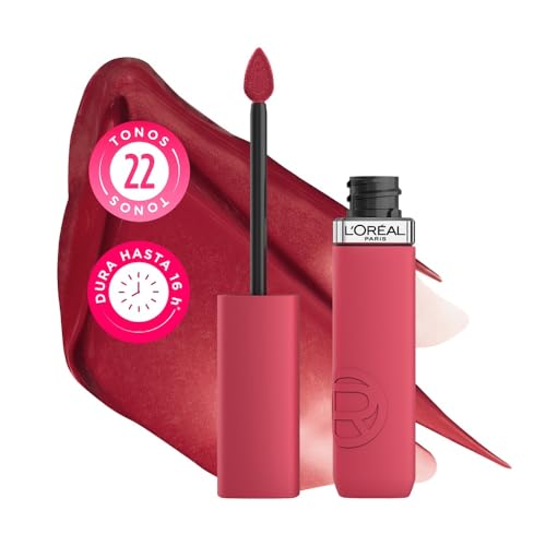 L'Oréal Paris, Infallible Matte Resistance Nudes, Labial Líquido Mate Larga Duración 16hr, Color Intenso con Ácido Hialurónico, Tono First Love 660, 5ml