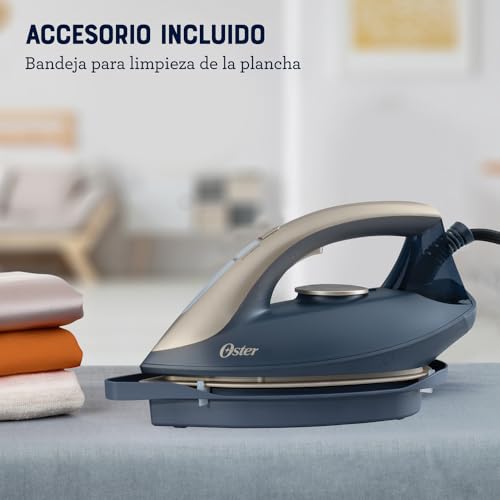 Plancha 2 en 1 con Central de Vapor Oster® con Suela de Cerámica con Partículas de Diamante, Potente y Antiadherente