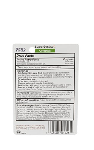 Bálsamo Labial Quantum Health Super Lysine+ Original Sin Aroma SPF 21