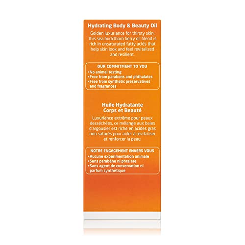 Weleda Hydrating Sea Buckthorn Body and Beauty Oil, 3.4 Fluid Ounce, Plant Rich Body and Beauty Oil with Sea Buckthorn and Sesame Oils