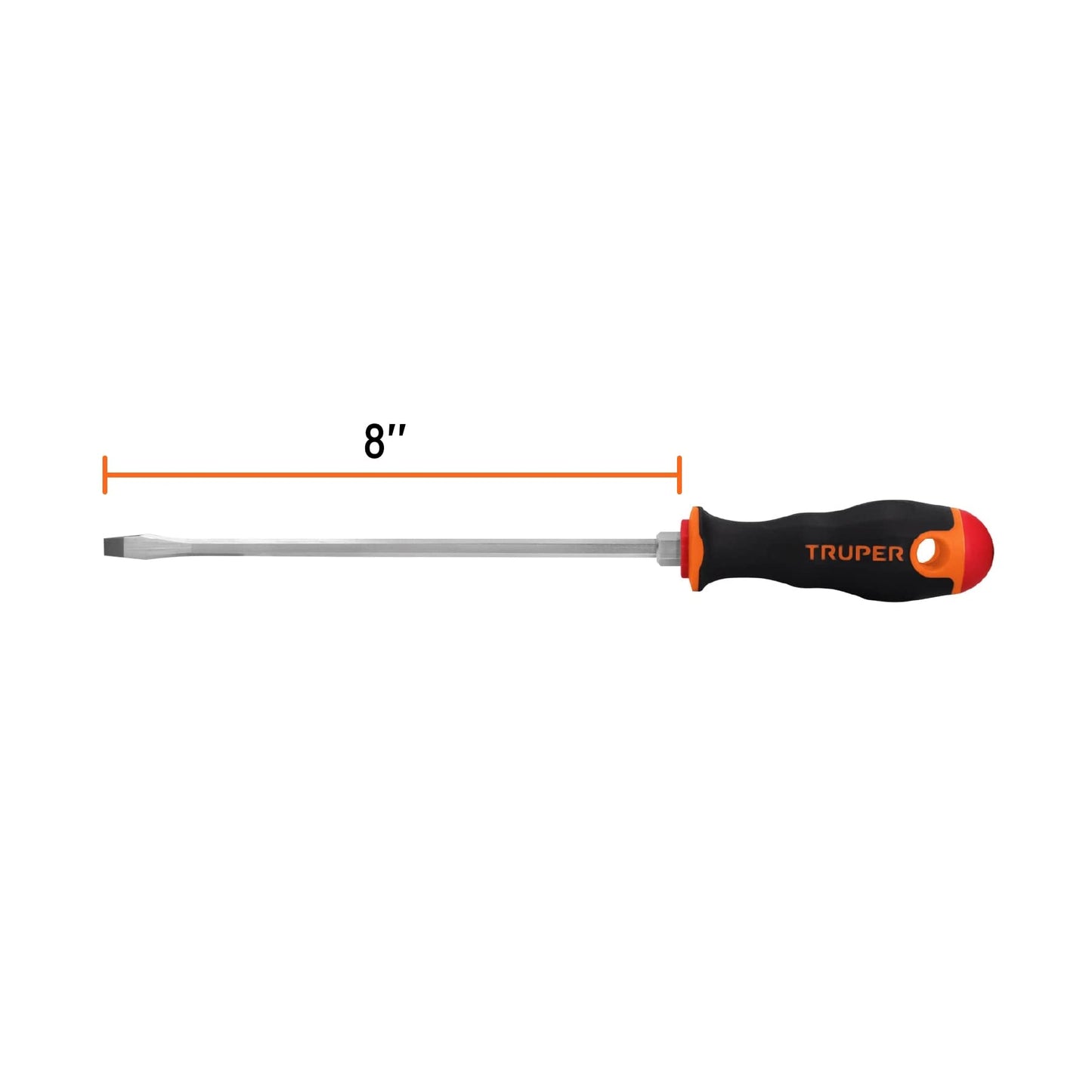 Desarmador Truper Azul Mango Comfort Grip 1/4 x 8 Pulgadas