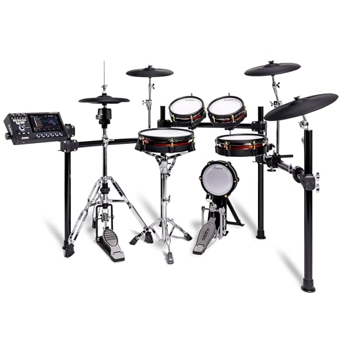Alesis Strata Core - Kit de Batería Electrónica con Pantalla Táctil, Platillos de Triple Zona, Hi-Hat Magnético Activo y Parches de Malla de Doble Zona