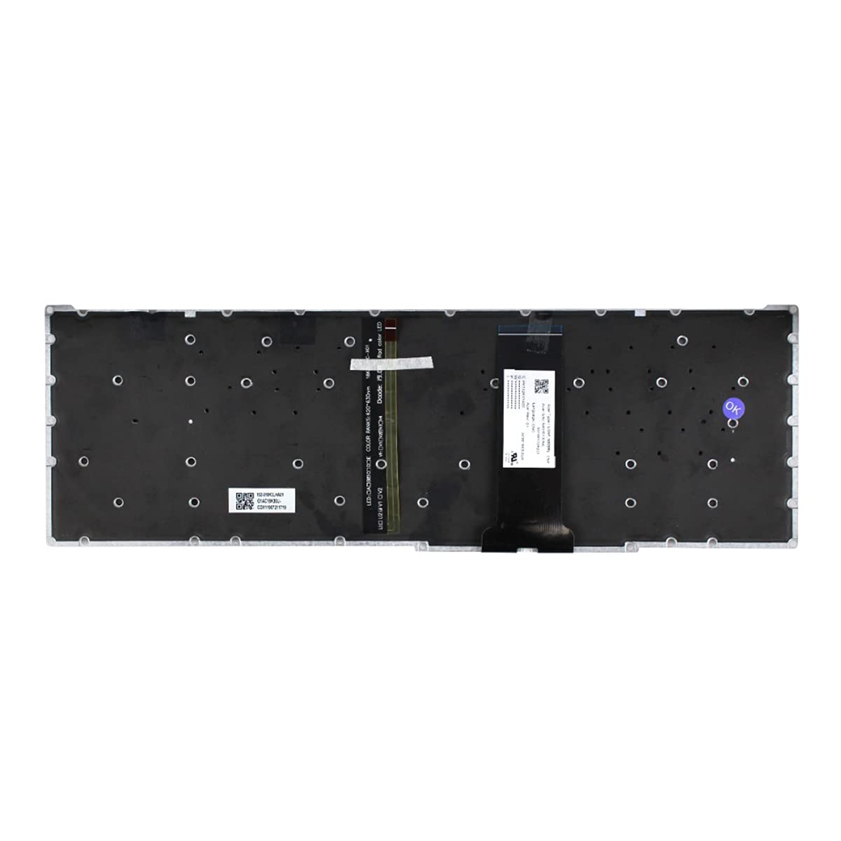 Teclado Retroiluminado LXDDP Rojo para Acer Nitro 5 Negro