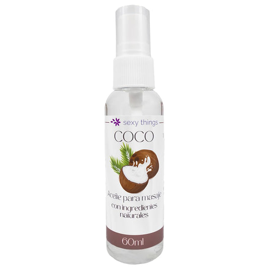 Aceite para Masaje Sexy Things Coco Hidratante y Suave 60ml