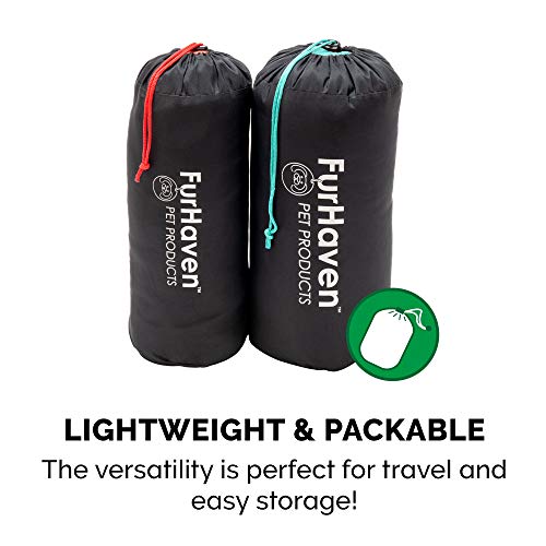 Cama para Perro Furhaven Aqua Granite Gray con Cojín de Viaje Lavable Tamaño Pequeño