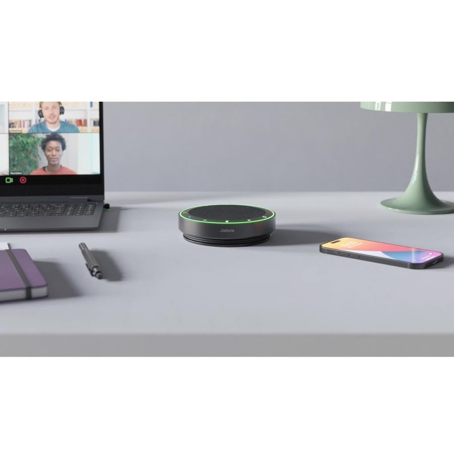 Jabra Speak2 75 - Altavoz inalámbrico Bluetooth - 4 micrófonos con cancelación de Ruido, Altavoces de Rango Completo de 65 mm y Audio de Banda superancha, Altavoz Certificado de