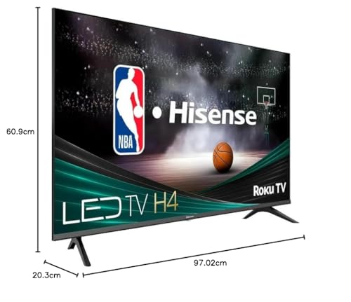 Hisense Smart TV de 43 Pulgadas Class 1080p FHD LED H4030F Series (43H4030F3) | Motion Rate 120 | Modo de Juego | HDMI | Funciona con el Asistente de Google y Alexa (Reacondicionado