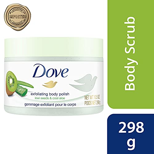 Dove Exfoliating Body Polish Body Scrub, Kiwi & Aloe, 10.5 Ounce
