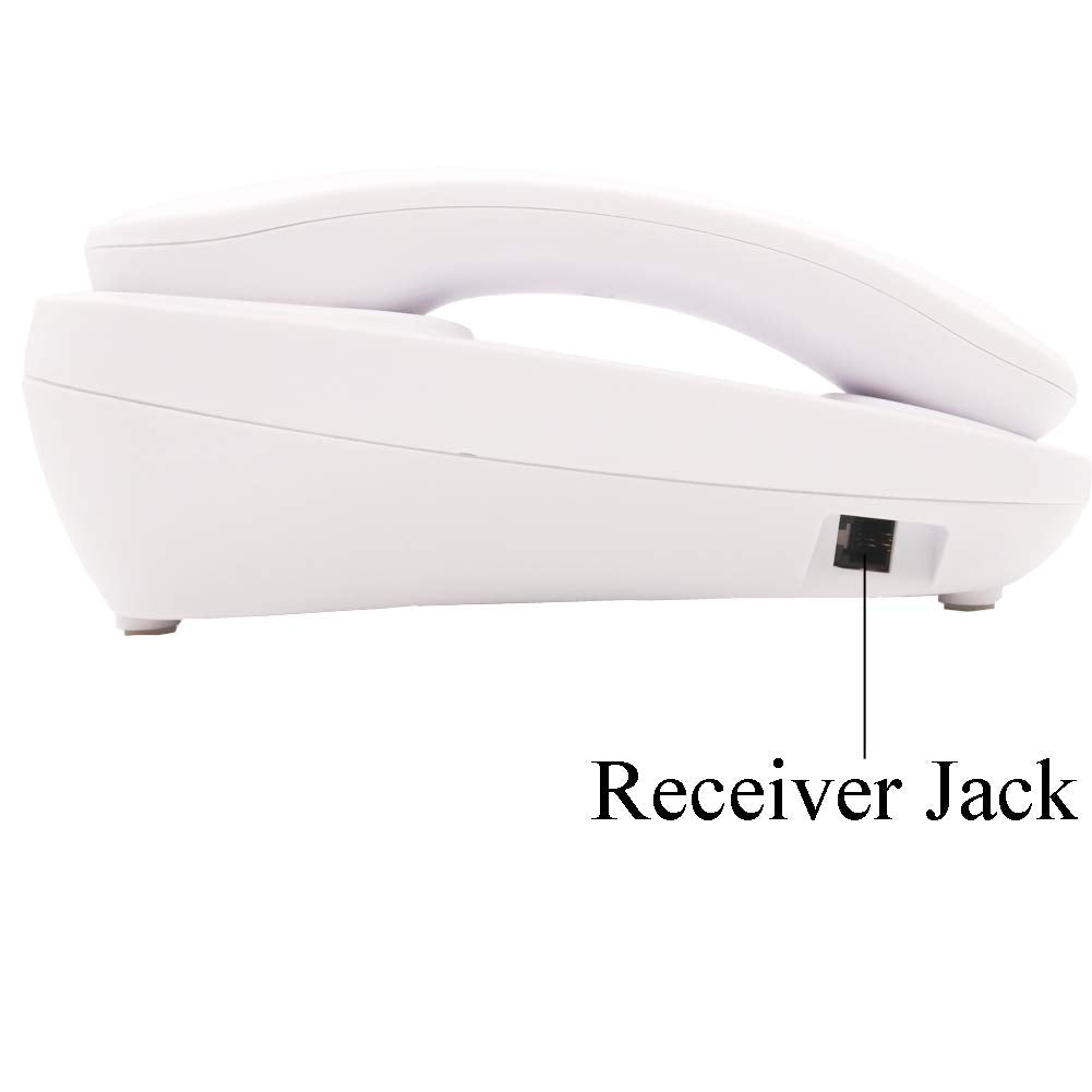 KerLiTar K-P045W - Teléfonos fijos amplificados para personas mayores con números grandes de emergencia, teléfonos con cable para ancianos con botón grande, para teléfono con cable, altavoz, escritorio de pared