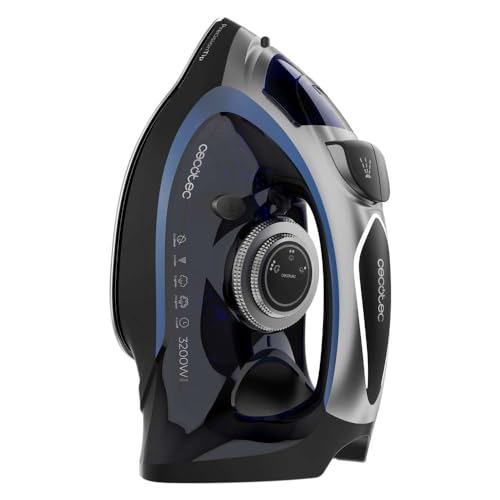 Cecotec Plancha horizontal IronHero 3200 Vital con 3200 W, tecnología Power Steam, golpe extra de vapor 270 g/min, suela Turbo Slide, sistema antigoteo, Cyclo Clean, filtro antical, apagado automático