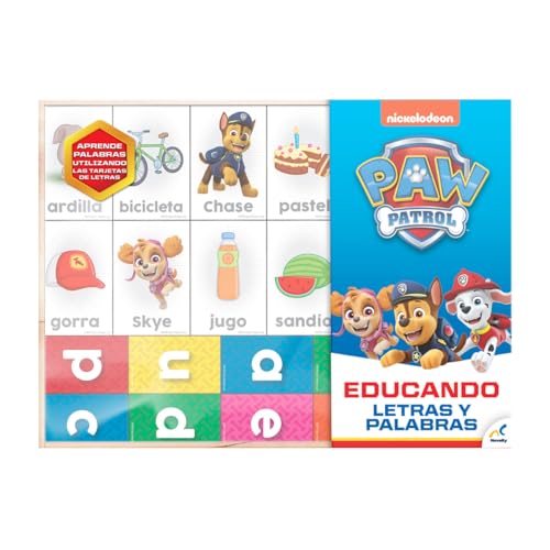 Juego Educativo Novelty Corp Letras y Palabras Caja Madera Paw Patrol