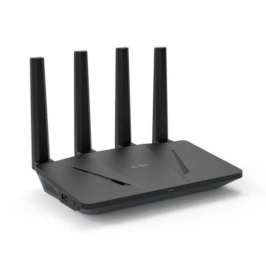 GL.iNet GL-AX1800 (Flint) WiFi 6 Router - Enrutador de Internet inalámbrico Gigabit de doble banda | 5 puertos Ethernet de 1G | Hasta 120 dispositivos | OpenVpn&WireGuard