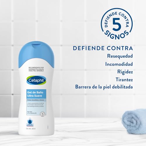 Cetaphil Gel de Baño Corporal 1 pz 500 ml Limpia Suavemente sin Afectar la Humedad Natural de la Piel Recomendada por Dermatólogos para Piel Sensible