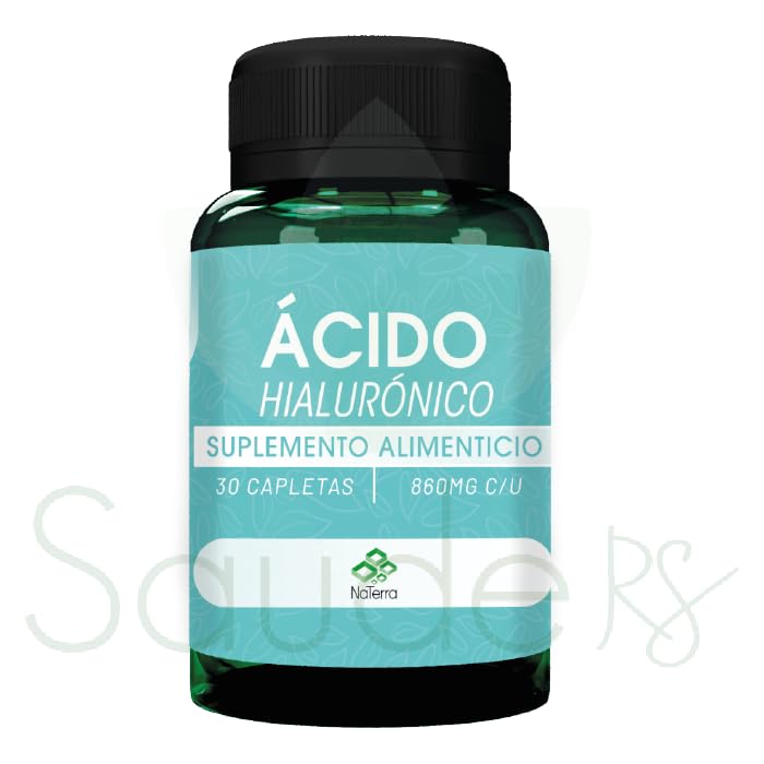 Suplemento de Ácido Hialurónico NaTerra en formato de 30 cápsulas para una piel hidratada y firme. ¡Adquiérelo ahora!