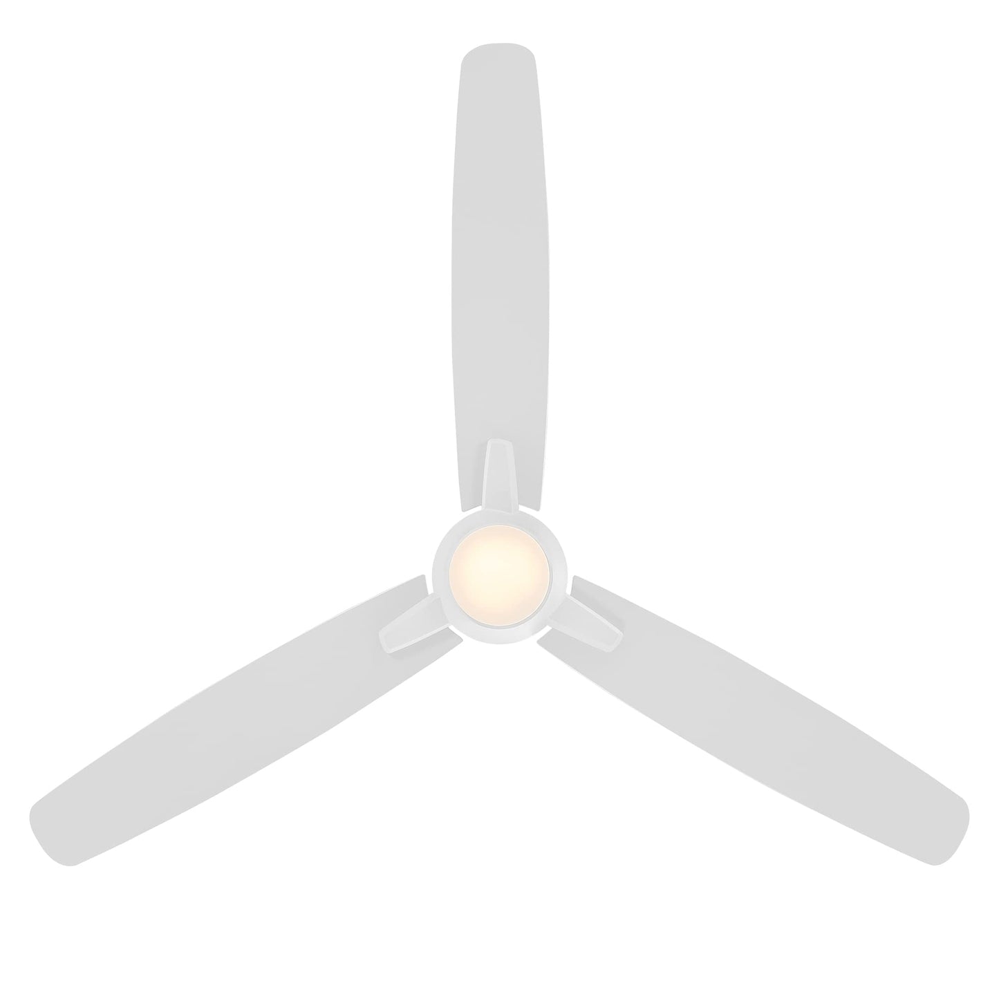 Ventilador de Techo Inteligente WAC Smart Fans Blanco Mate con Kit de Luz LED 3000 K y Control Remoto para Interiores y Exteriores