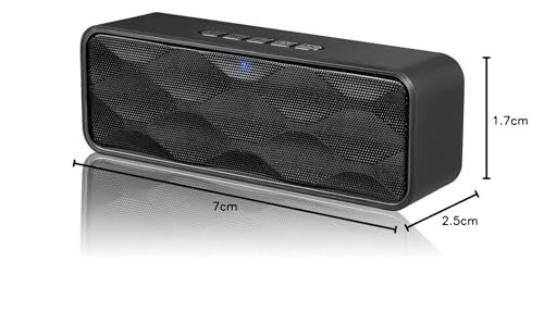 SOYTO Bocina Bluetooth Portátil, Altavoz portátil Bluetooth 5.0 con Sonido estéreo, Ranura para Tarjeta TF, FM y micrófono incorporados, Altavoces portátiles para Exteriores y Viajes