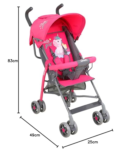 INFANTI | Carriola para Bebe de Baston SKIT | Carriola de Viaje - Carrito para Bebe | Cosas para Bebes 6 Meses hasta 15 kg - Compacta y Plegable | Carriola de Baston Ligera con Arnés de Seguridad