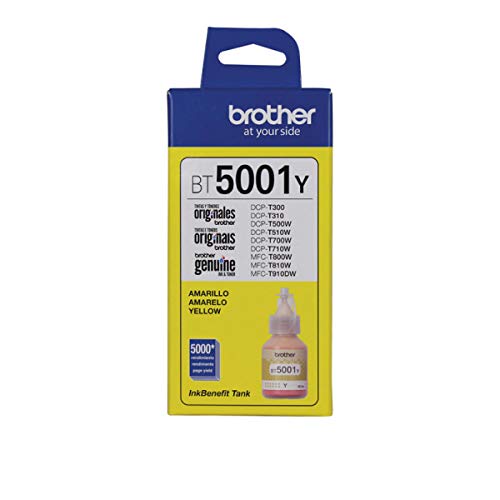 Brother BT5001Y Botella de tinta amarilla, 5,000 Paginas