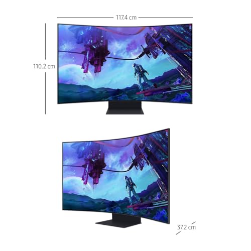 Monitor Gaming Samsung Curvo 55 Pulgadas 165hz 1ms Smart Odyssey Ark con Control Remoto y Altavoces