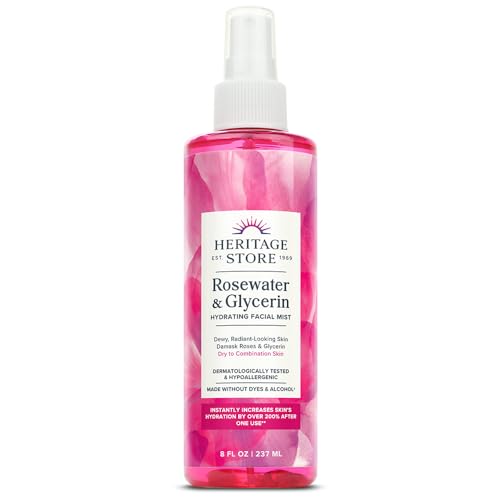 Heritage Store Rosewater & Glycerin, 8 Ounce