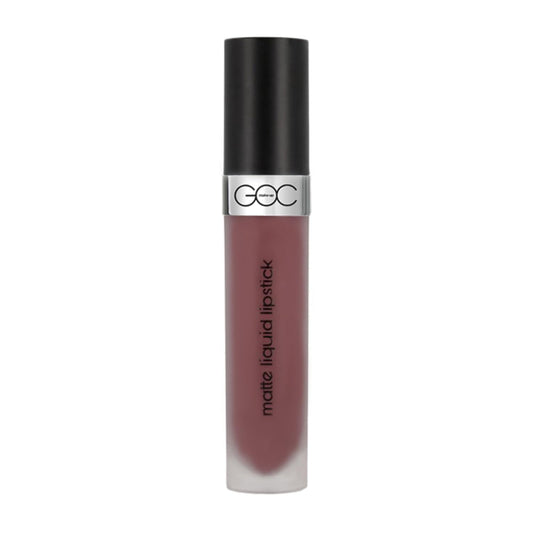 GOC, Labial liquido matte, Matte Liquid Lipstick, Resistente al agua, Larga Duración, No Reseca los labios ni cuartea, Sin manchas, Color Happy Mocha, GMLC11