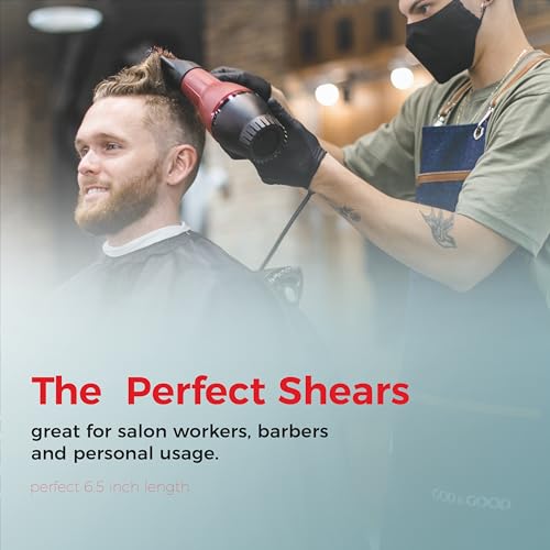 Tijeras de corte de pelo Suvorna de 6,5 pulgadas para profesionales, barberos y peluqueros, tijeras de pelo extremadamente afiladas para cortar y recortar, tijeras de pelo para mujeres y hombres.