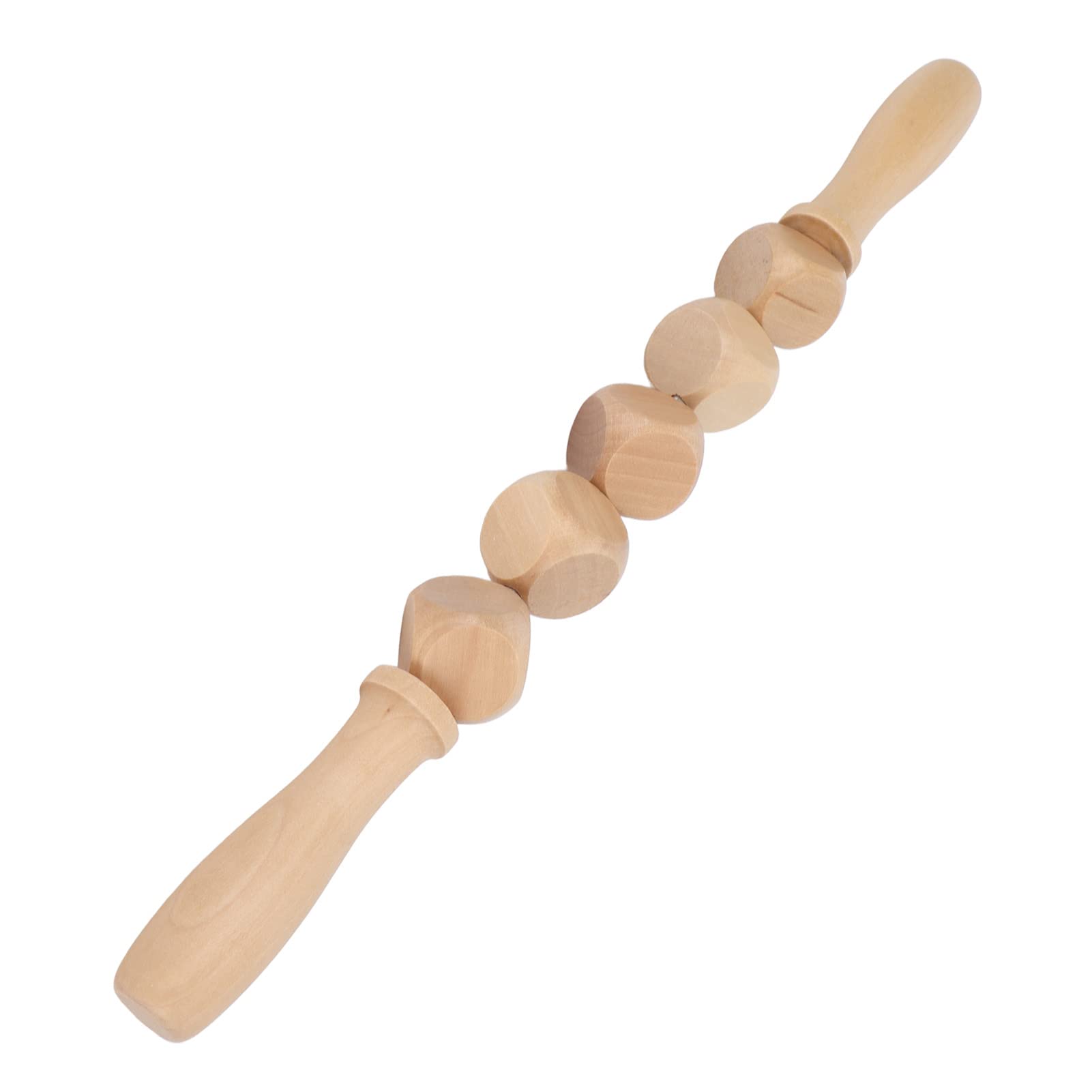 Herramienta de Masaje de Madera, Rodillo de Masaje de Madera Manual, Rodillo de Mano Duradero, Masajeador de Punto de Activación para Fascia, Celulitis, Abdomen, Relajación Muscular