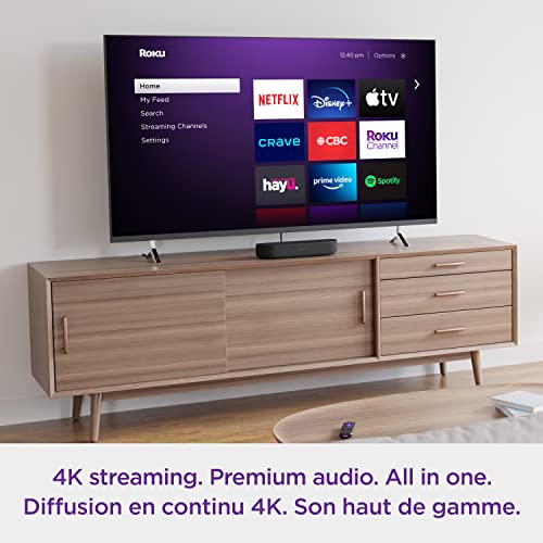 Reproductor Multimedia Roku Streambar Negro con Audio Premium 4K/HD/HDR