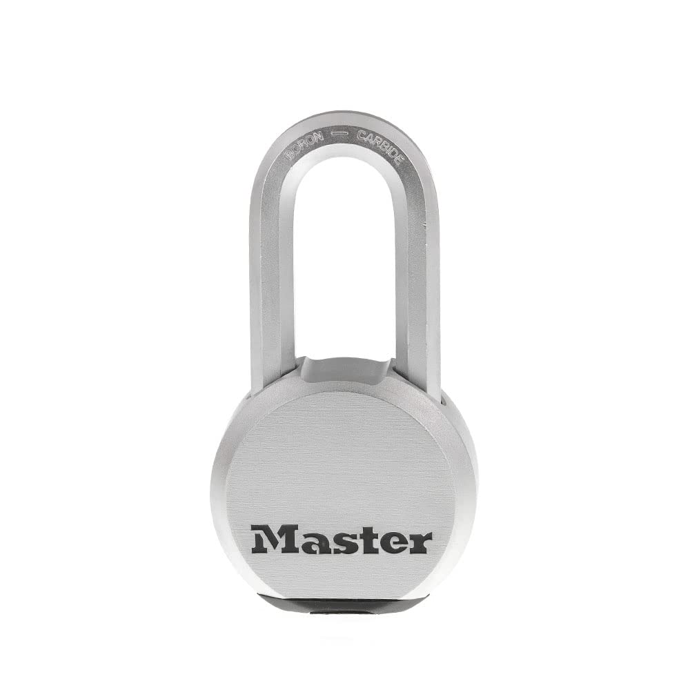 Candado Master Lock Magnum acero sólido plateado resistente a cortes para fenca o cobertizo