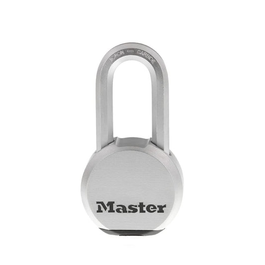 Candado Master Lock Magnum acero sólido plateado resistente a cortes para fenca o cobertizo