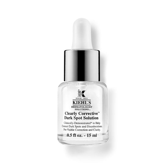 Kiehl's, Clearly Corrective, Dark Spot Solution, Suero Corrector de Manchas Oscuras, Aumenta la Luminosidad y Unifica el Tono de Piel, 15 ml