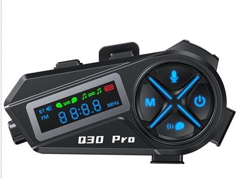 Auriculares Bluetooth OBEST Negro Intercomunicador para Casco de Moto