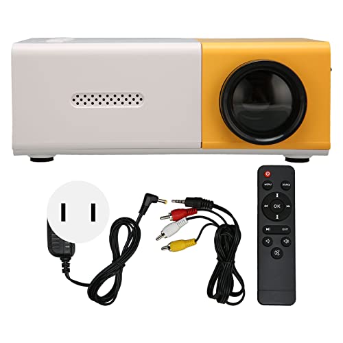 Goshyda Mini, Portátil LED para Cine en Casa, Proyector de Películas con Interfaces HDMI y USB, 200 Lumen, 1080P, 4:3, 1-2.5m, 60 Pulgadas, Incluye Control Remoto y Adaptador de