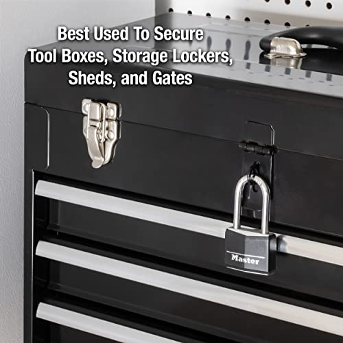 Candado de Aluminio Master Lock Negro Paquete de 4 Llaves Similares