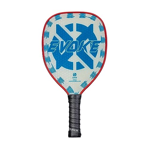 Paleta de Pickleball Onix Evoke Transparente con Forma de Lágrima y Núcleo de Polipropileno