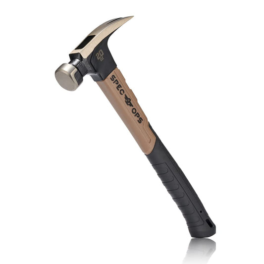 Martillo Spec Ops Tools Fibra de Vidrio Garra Rasgada Agarre Absorbente 20 Onzas 13 Pulgadas para Veteranos