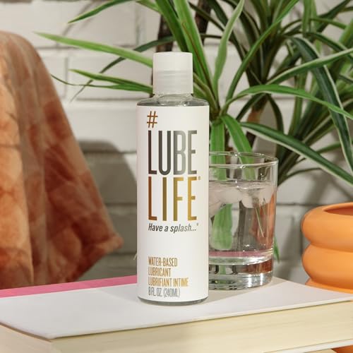 Lube Life Lubricante con sabor a base de agua, 8 onzas de lubricante sexual para hombres, mujeres y parejas, Original, 236.59ml (8oz)