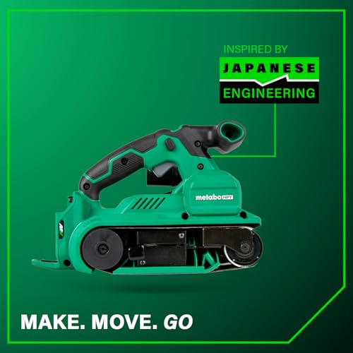 Metabo HPT - Lijadora de correa inalámbrica MultiVolt de 36 V sin escobillas de 3 x 21 pulgadas, kit de lijadora eléctrica, velocidad variable, modo automático, compatible con batería Metabo HPT de 18