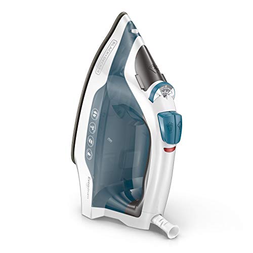 Black+Decker IR06VC BLACK+DECKER - Plancha compacta de vapor fácil, suela antiadherente profesional EvenSteam, azul/blanco, IR06VC, azul