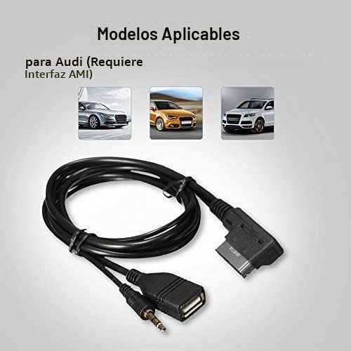 Cable Auxiliar USB Keenso 3.5 mm Adaptador de Audio para Automóviles