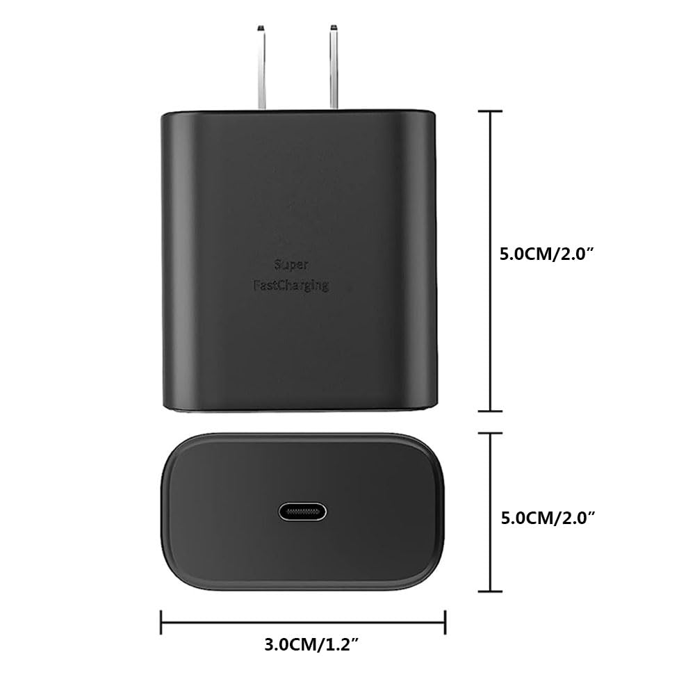AMEOBA 45W Portátil Cargador Rápida - Cargador Carga Rapida para Samsung Galaxy S23 Ultra/S23+/S23/S22 Ultra/ S22+/S22, S21 Ultra/S21/S21 Plus/Note 10 + (Negro, Cargador)