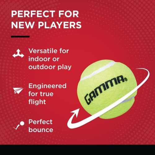 GAMMA Sports - Pelotas de Tenis sin presión con Malla para Pelotas de Tenis, Paquete de 10