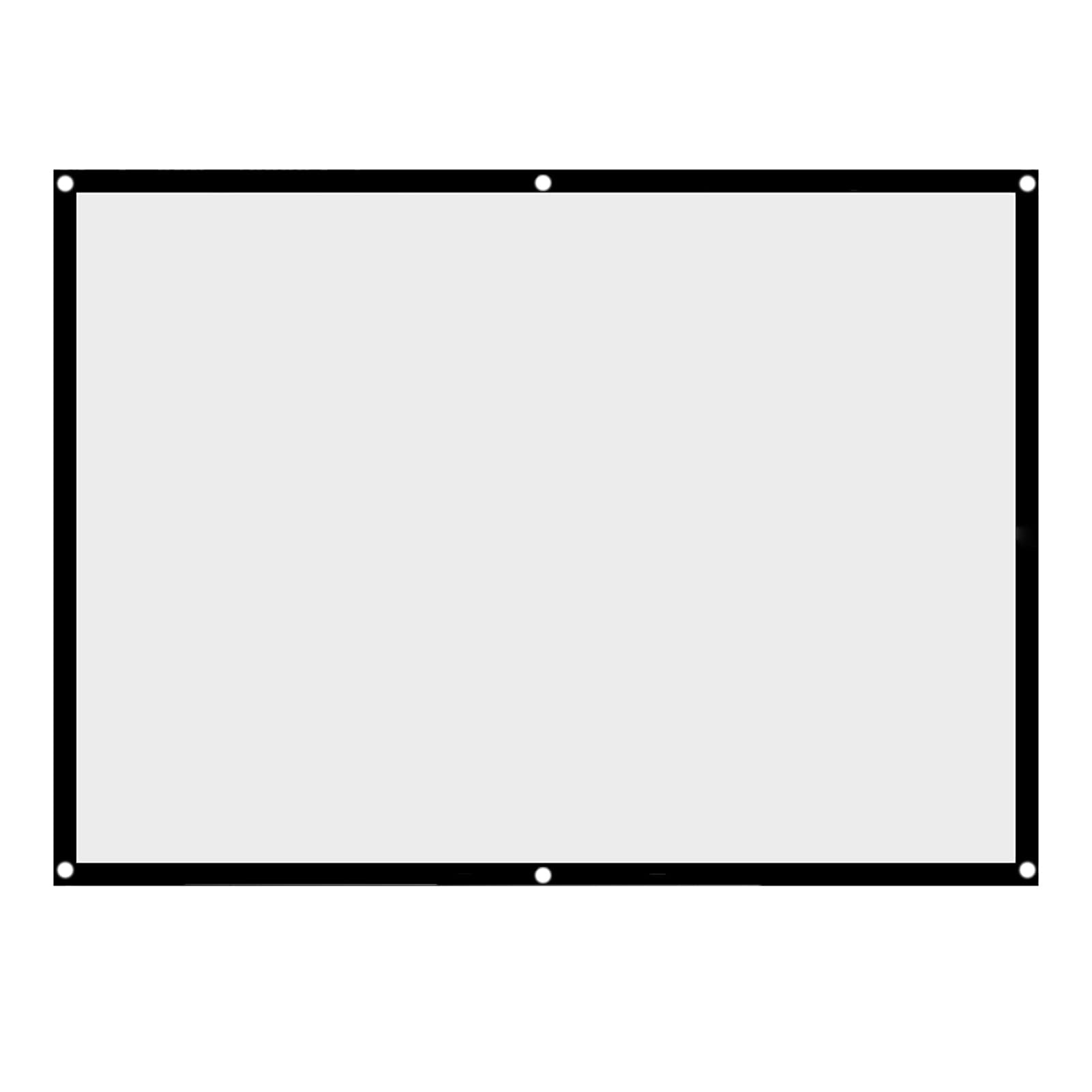 Zopsc Pantalla de portátil Pantalla de proyección de Cortina de de 60-100 Pulgadas portátil Plegable sin Pliegue en 4: 3, para películas(100 Pulgadas)