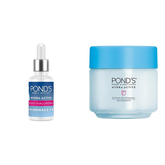 POND'S. Sérum Facial Hydra Active con Ácido Hialurónico 30 g + Hydra Active Gel Hidratante 110 g con ácido hialurónico