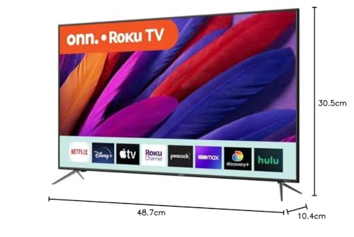 Televisión LED 4K 2160P ONN 55 Pulgadas Smart TV con HDMI y USB Reacondicionada