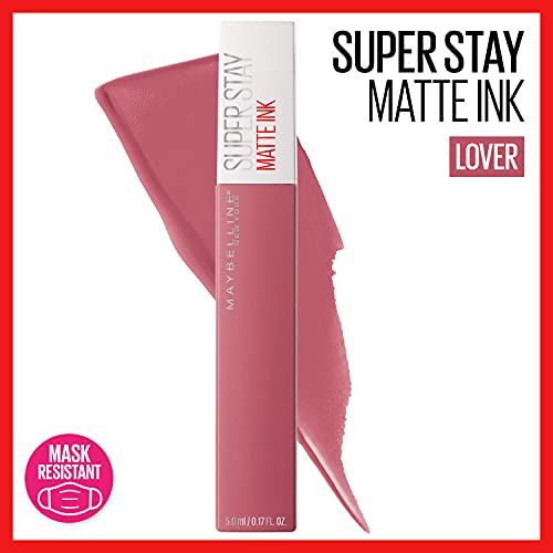 Maybelline Super Natural Polvo Compacto Matte, 220 Nat Beige, 12 gr + Labial Liquido Matte Larga Duracion Superstay, Matte Ink 15 Lover, 5 g