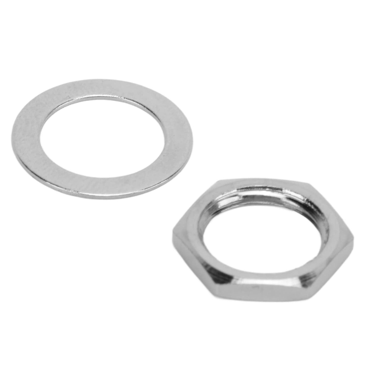 Arandela de metal Jack, tuercas G3 / 8 de alta dureza con paso de 0.8MM para guitarra eléctrica y bajo(Plata)