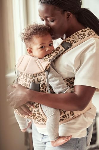 BabyBjörn Baby Carrier One, algodón, beige/leopardo