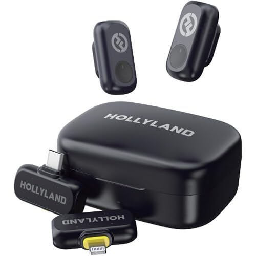 Sistema de Micrófono Inalámbrico Hollyland Lark Gris Espacial con Conectores USB-C y Lightning para Dispositivos Móviles